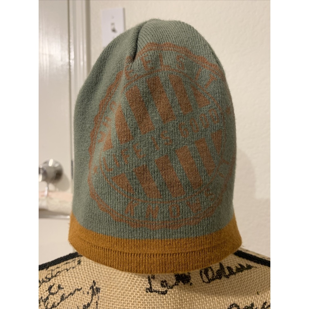 life is good knit beanie warm riversible hat nwot